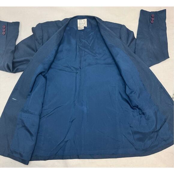 Vintage 100% Linen Single Breasted Lined Blazer Jacket Classic - Women's Size 10 - Picture 9 of 10